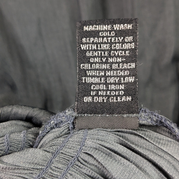 Catherine Malandrino Satin Blouse Gray Long Sleeve Smocked Peplum Waist Size PP - Picture 7 of 10